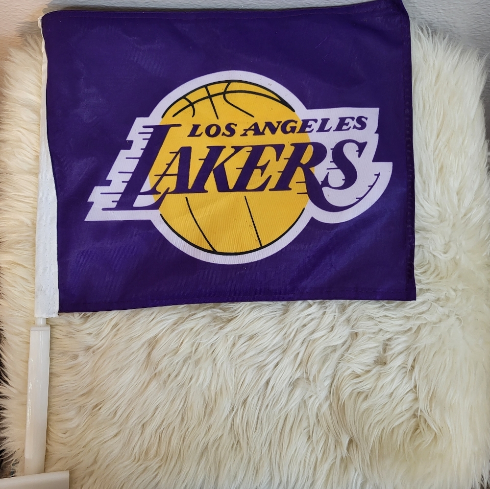 Los Angeles Lakers Purple Car Flag